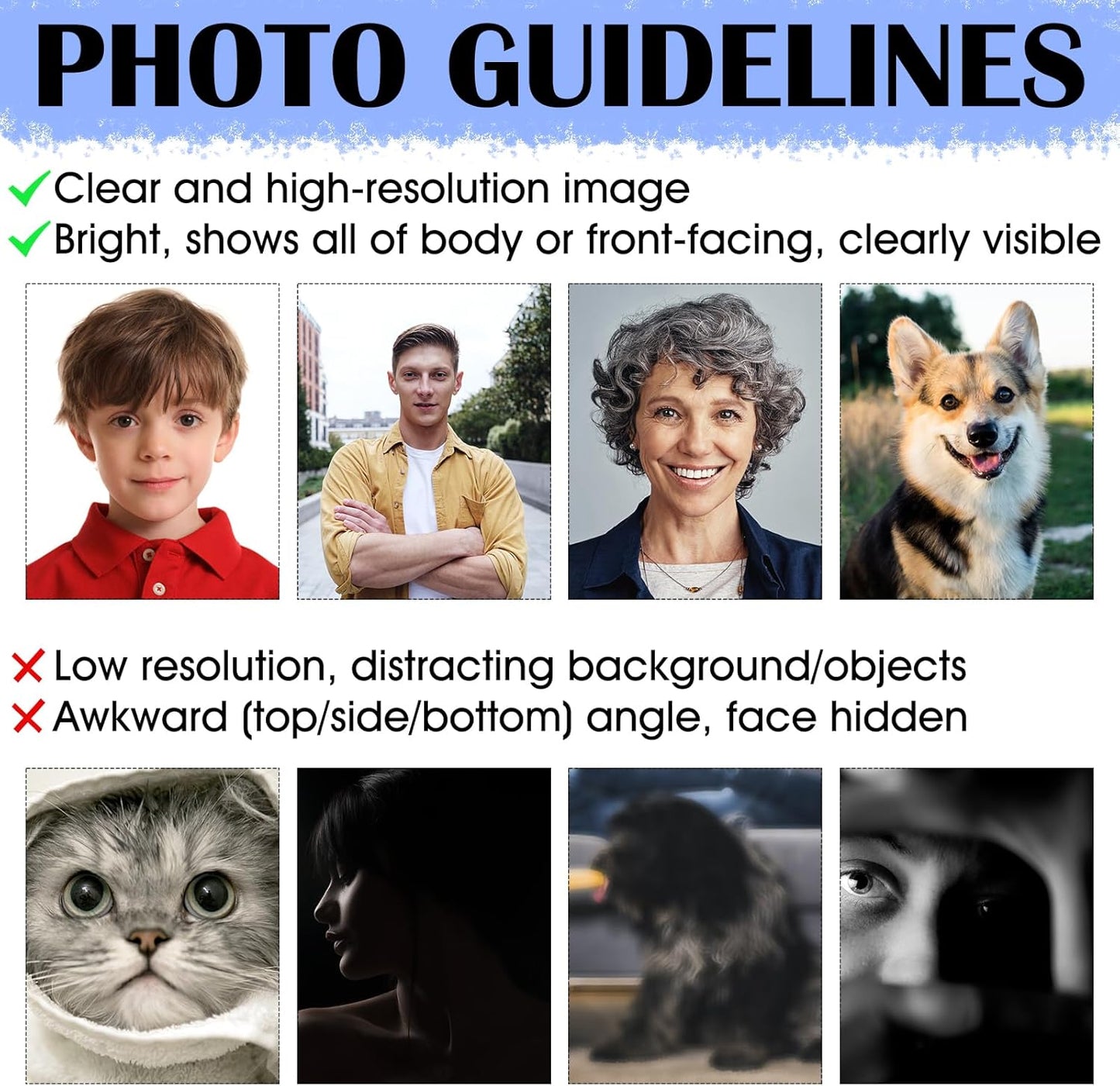 Personalized Photo Ornament Acrylic Custom Christmas Ornaments with Picture Customized Family Christmas Ornament 2023 for Tree Hanging Decoration Gift for Men Women Style 3