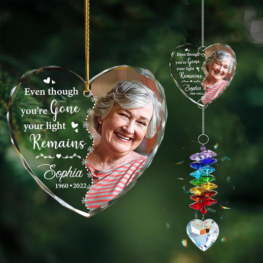 2025 Personalized Memorial Acrylic Ornament – Christmas-Birthday-Anniversary Keepsake for Loss of Loved One – Custom Photo Name Year – in Loving Memory Heart Decoration (Memorial001)