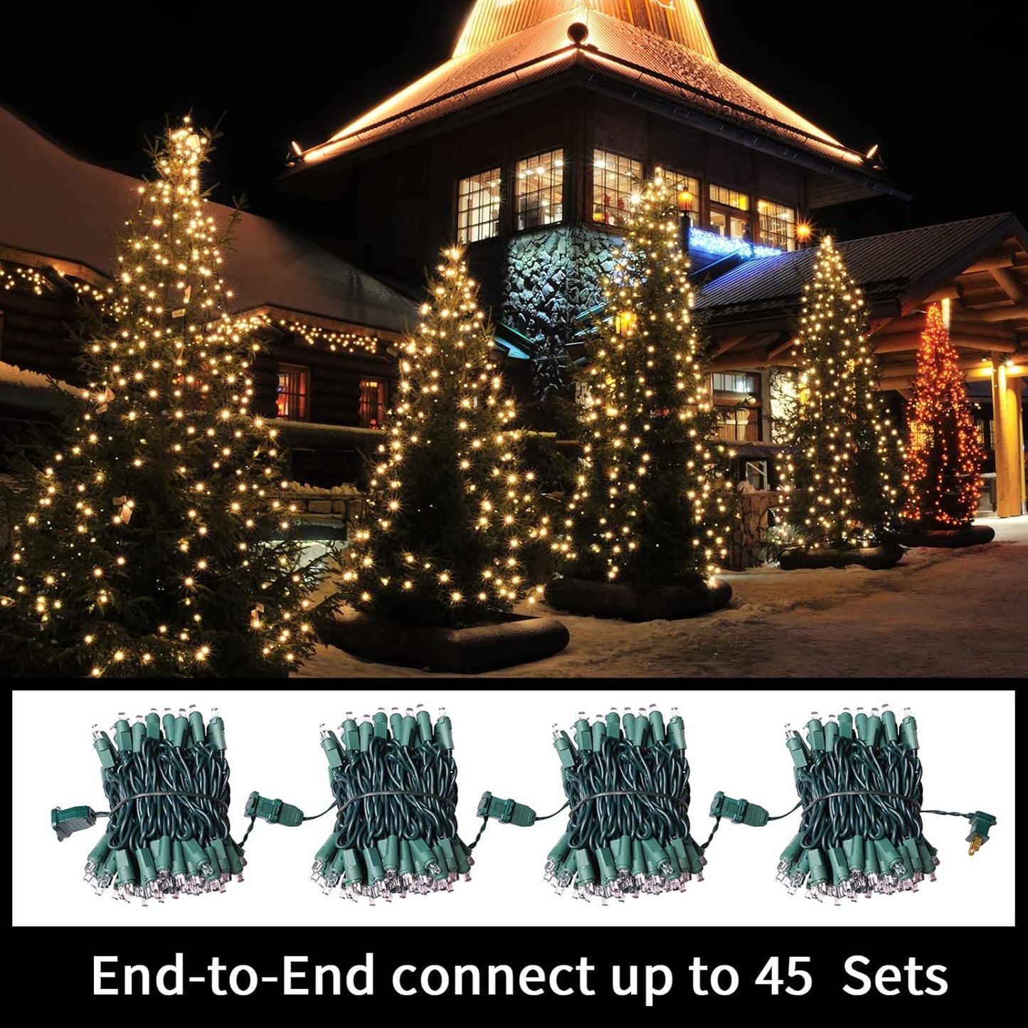 100 Count Warm White - String Lights - 21.6FT LED Christmas Lights, Mini led Lights for Indoor Outdoor Home Holiday Party Wedding Independence Day Decoration