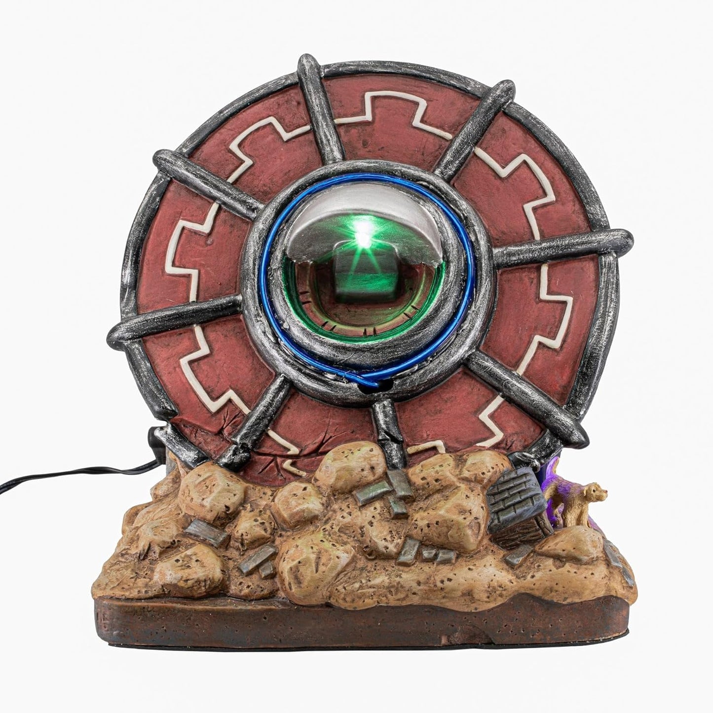 No Landing Zone Alien Theme Spooky Halloween Village Multi-Color LED Lights 10" x 7" x 7.5"