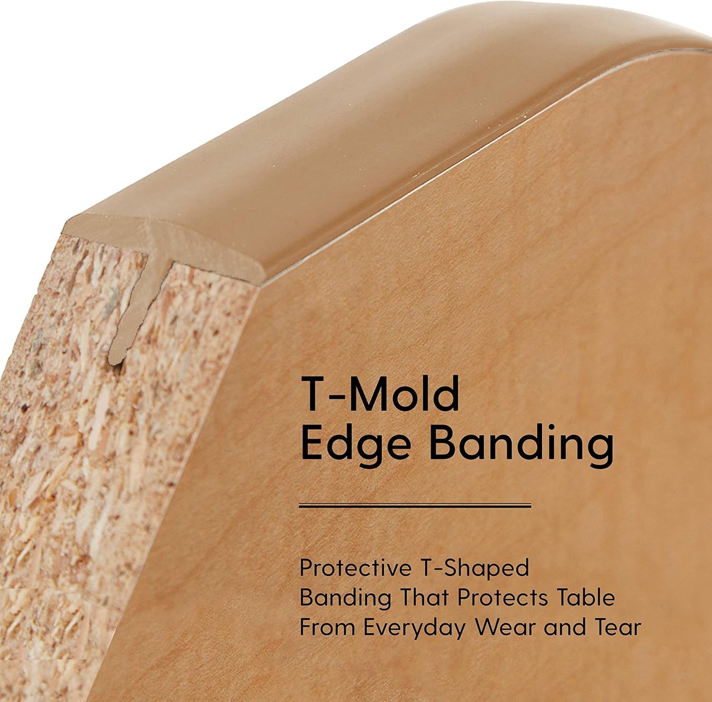 FDP Rectangle Activity School and Kids Classroom Table (24 x 48 inch), Toddler Legs, Adjustable Height 15-24 inches - Maple Top and Maple Edge