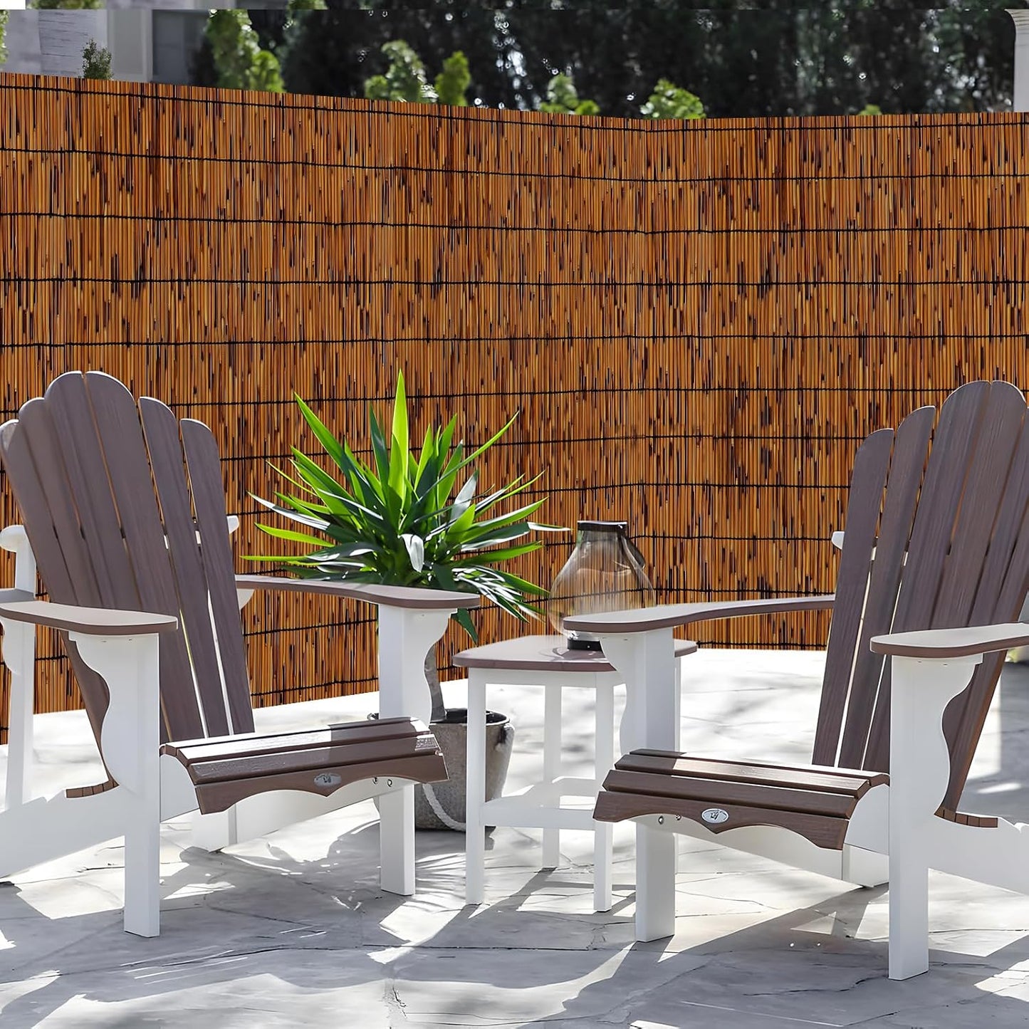 1 Pack Natural Reed Fence,4FT X 16.4FT Bamboo Fencing Privacy Reed Screening for Outdoor, Gallery, Restaurant, Hotel, Patio (Brown)