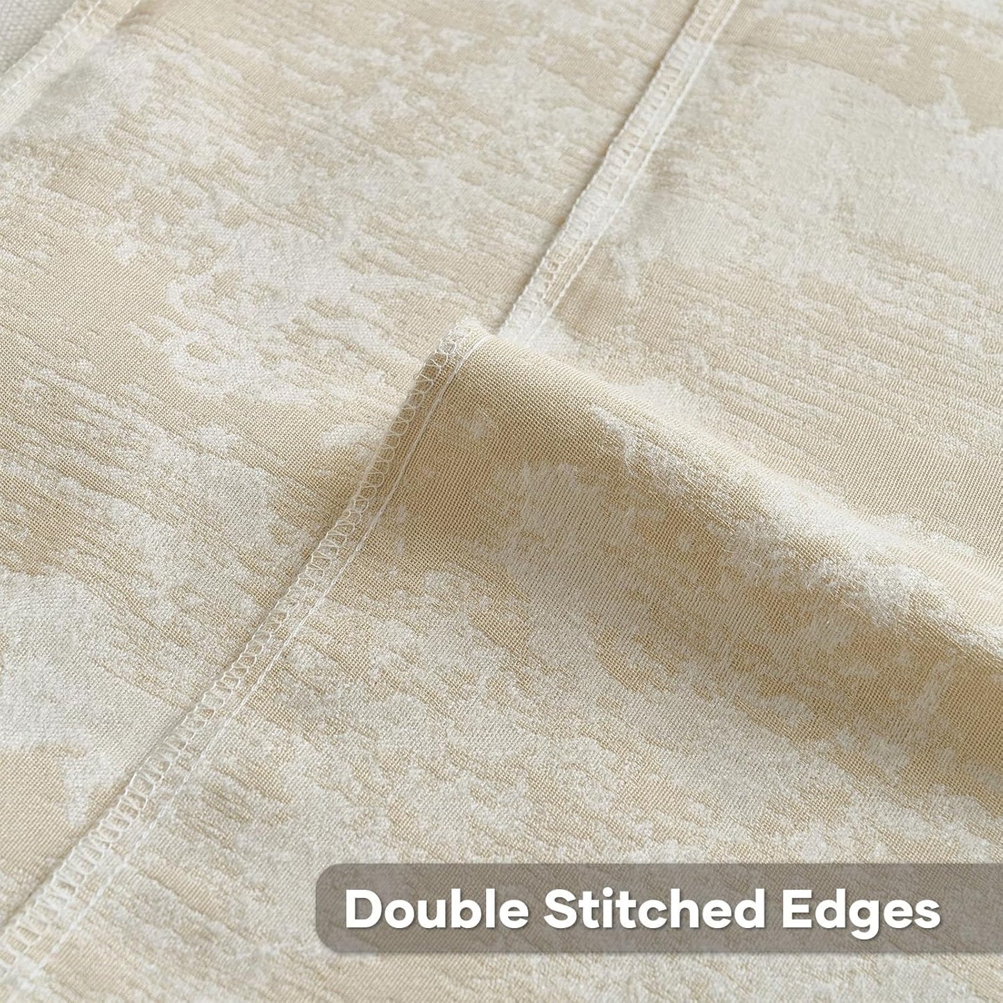 FUTEI Yellow White Decorative Throw Pillow Covers 24x24 Inch Set of 2,Soft Faux Cashmere Jacquard - Textured & Cozy Euro Pillow Shams,Modern Home Decor for Couch Bed Living Room