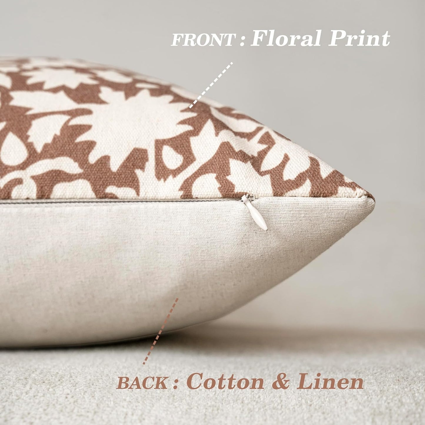 Foindtower Set of 2 Decorative Long Body Lumbar Throw Pillow Covers Accent Farmhouse Cushion Covers Boho Pillowcase for Couch Sofa Bedroom Living Room Home Decor Outdoor,14×36 Inch,Light Orange Brown