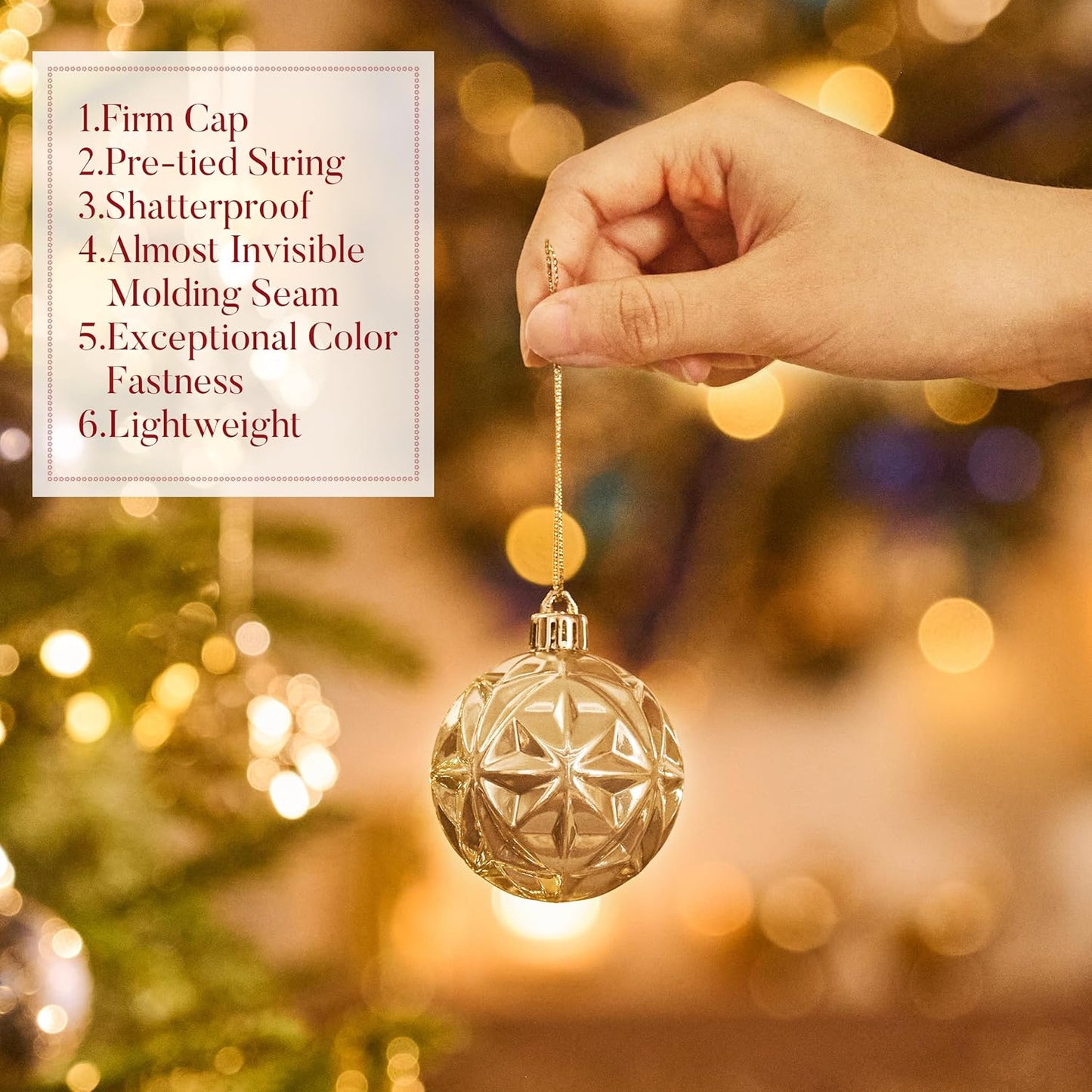 Valery Madelyn Ornaments for Christmas Trees, 9ct 2.36 Inches Blue and Gold Shatterproof Christmas Tree Decorations, Luxury Hanging Ball Ornaments for Xmas Holiday Party Decor