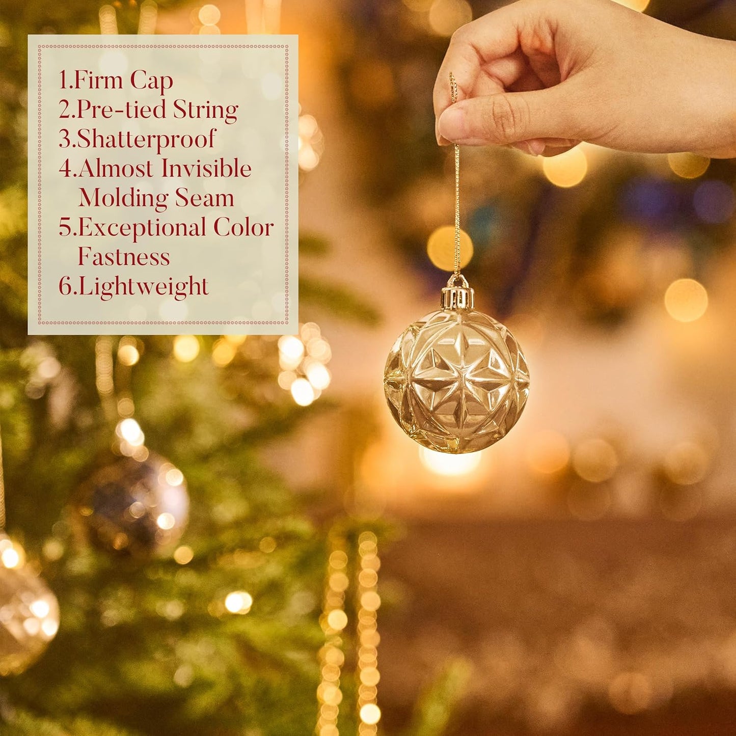 Valery Madelyn Ornaments for Christmas Trees, 16ct 2.36 Inches Blue and Gold Shatterproof Christmas Tree Decorations, Luxury Hanging Ball Ornaments for Xmas Holiday Party Decor