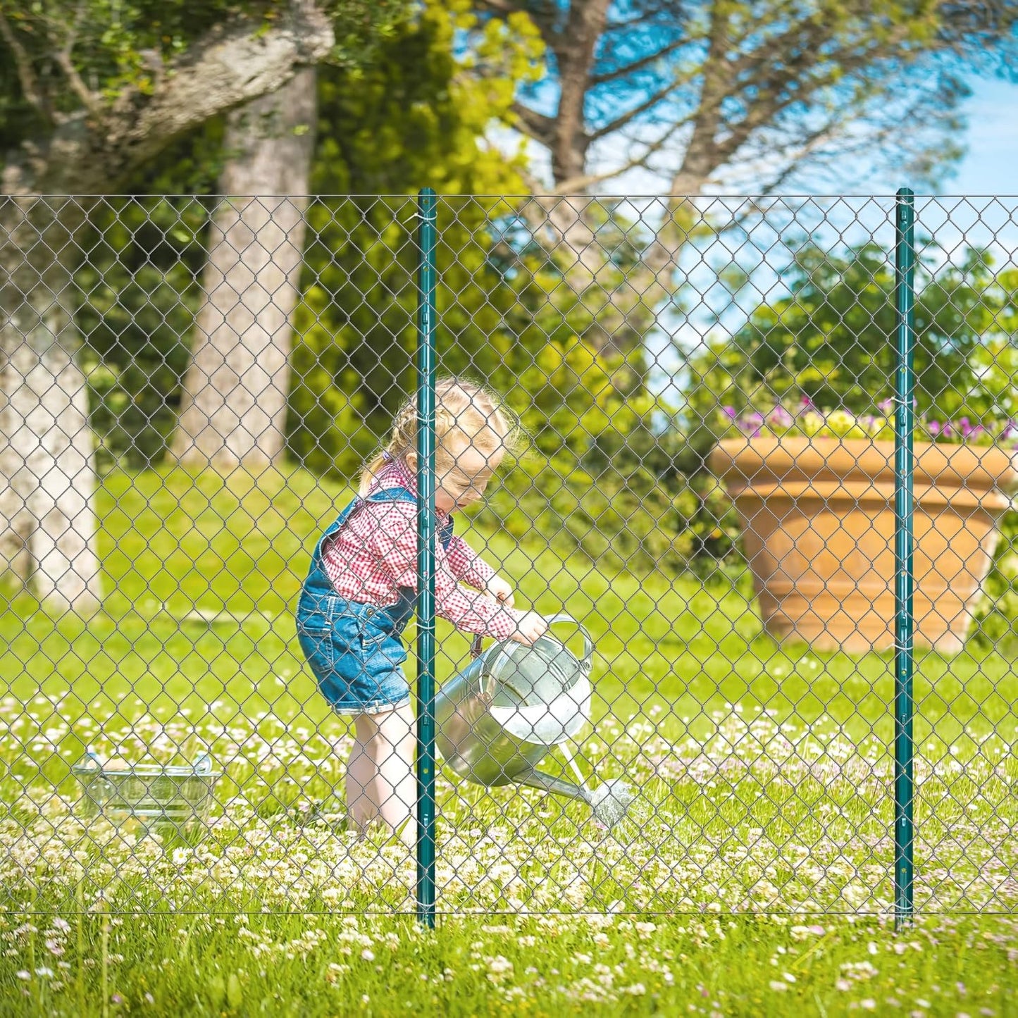 ARIFARO Sturdy Duty Metal Fence Posts 6 Feet,Pack of 10, 3-4-5-6-7 Feet No Digging Garden U Post for Wire Fencing Steel Poles for Yard, Outdoor